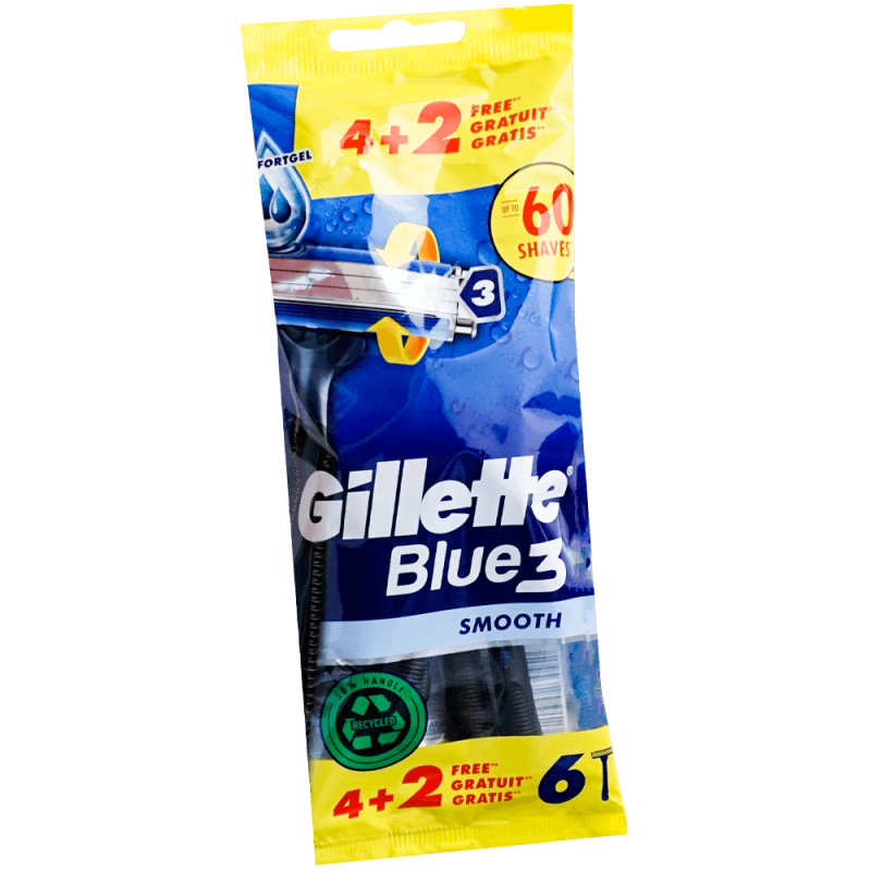 Aparat de ras, unica folosinta, Gillette Blue 3 Smooth, cu 3 lame, 6 buc